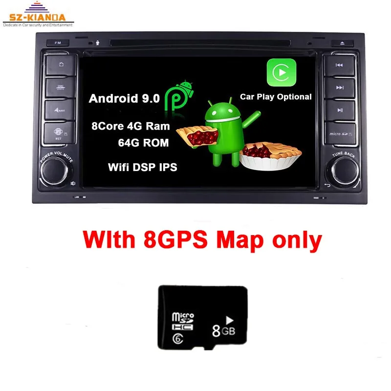 8Core 4G Ram 64G ROM " HD ips Android 9,0 автомобильный gps-навигатор для Volkswagen Touareg T5 Transporter Multivan wifi 3g bluetooth Радио стерео Мультимедиа - Цвет: 8Core 4G Ram 64G ROM