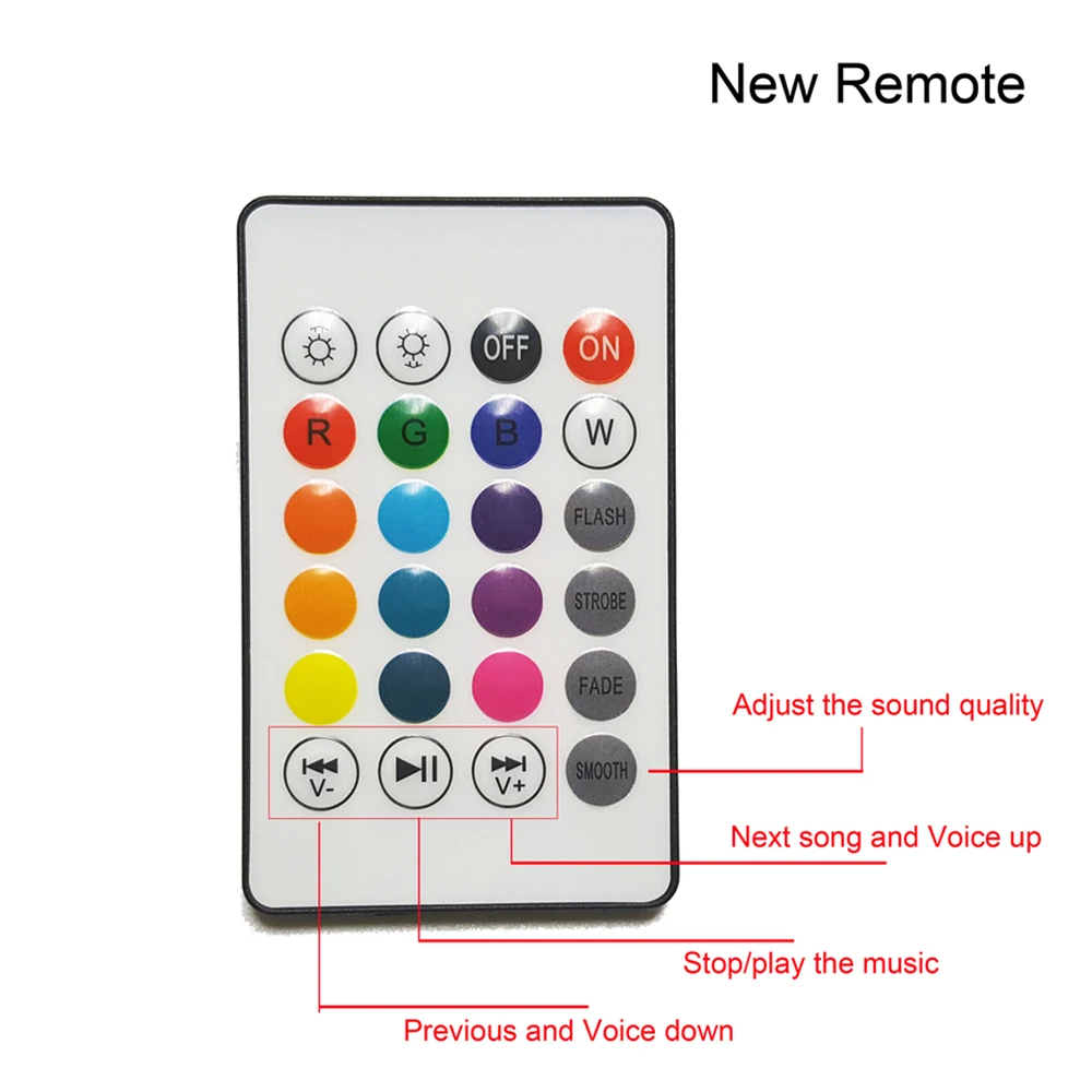 

LED RGB Color Bulb Light E27 110V-240V Remote Control Bluetooth Smart Music Bulbs Audio Speaker Lamps new