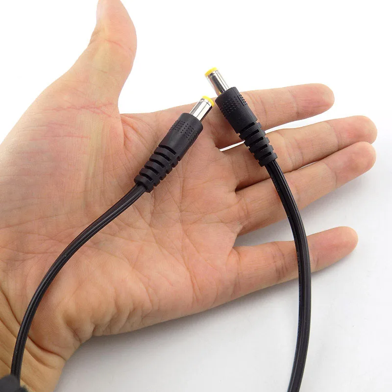 

DC Male to Male AV Audio Power Plug 5.5mm x 2.1mm Male To 5.5 x 2.1mm Male Adapter Connector Cable Extension Supply Cords U27