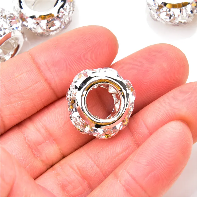 10 шт./лот круглые хрустальные бусины 18 мм ручная работа Пришивание украшения из