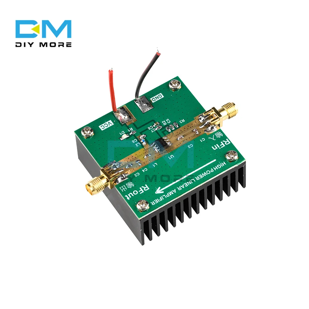 

RF2126 400MHZ-2700MHZ Broadband RF Power Amplifier 2.4GHZ 1W WIFI Bluetooth Ham Radio Amplifier with Heatsink