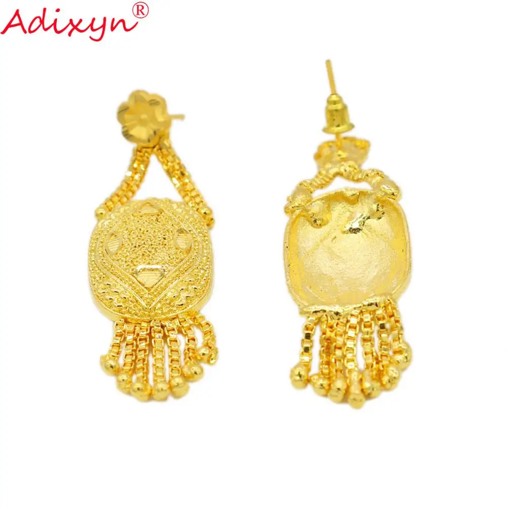Женские серьги с кисточками Adixyn сережки золотого цвета в арабском стиле