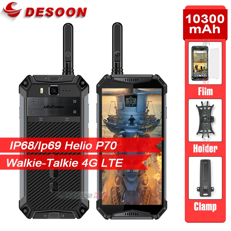 Ulefone Power 3WT 5 7 'ɶ г Оперативная память 64G Встроенная 10300 мА/ч IP68 прочный смартфон