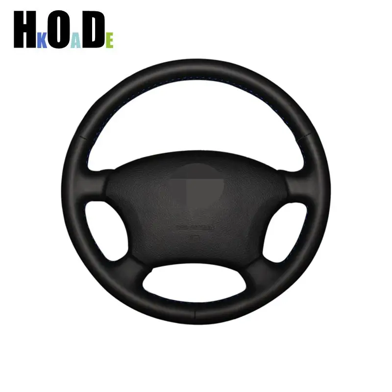 

Чехлы на руль автомобиля для Toyota Camry Land Cruiser Prado HiAce Hilux Lite Ace DIY ручное шитье черная искусственная кожа