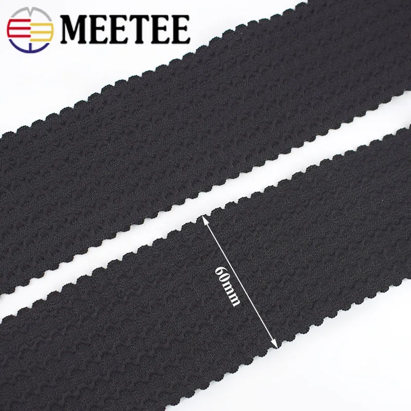 Meetee 5/10 метров 6 см полиэстер волна Эластичная лента юбка брюки пояс Резиновая лента тесьма DIY тканевый пояс, аксессуары для шитья