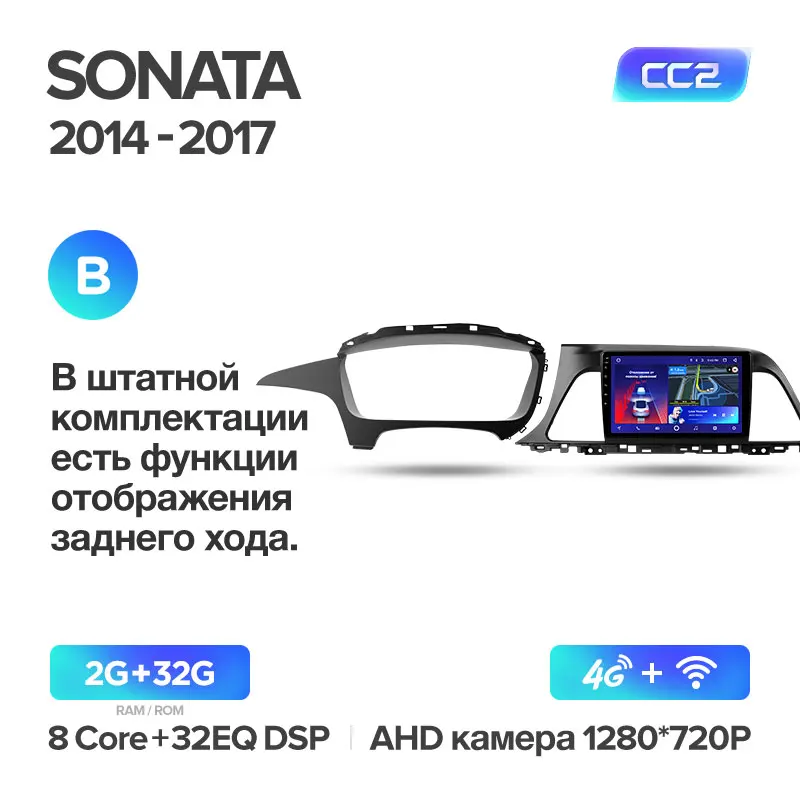 TEYES CC2 Штатная магнитола для Хендай Соната 7 Hyundai Sonata 7 LF Android 8.1, до 8-ЯДЕР, до 4+ 64ГБ 32EQ+ DSP 2DIN автомагнитола 2 DIN DVD GPS мультимедиа автомобиля головное устройство - Цвет: Sonata 7 CC2 32G B