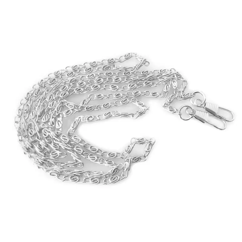 

120cm Metal Chain for Handbag Shoulder Bag Shinny Polish Hardware Delicate Purse Replacement Handle with 2 Buckles