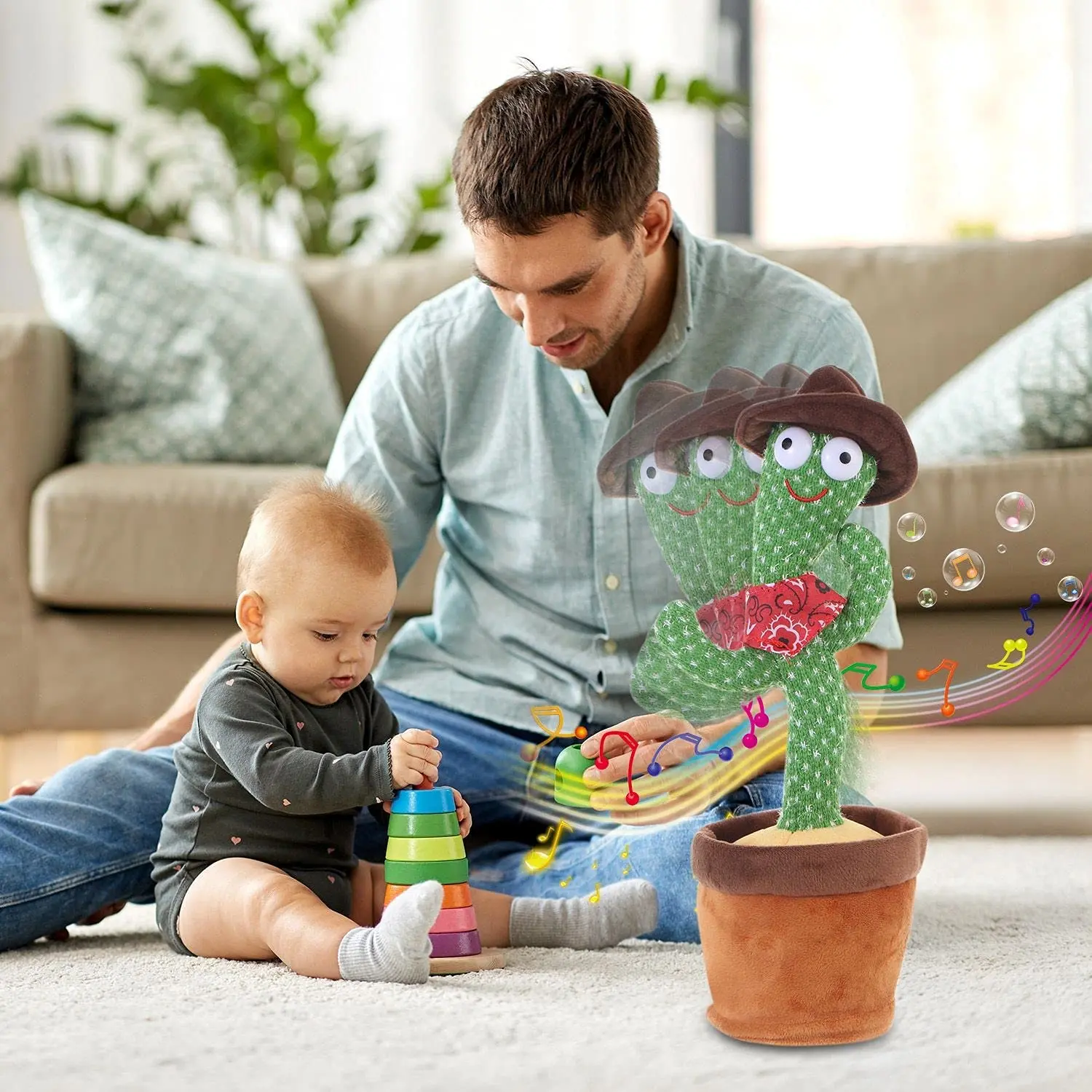 Christmas Gifts Dancing Cactus Electron Plush Toy Soft Plush Doll Babies Cactus That Can Sing And Dance Voice Interactive Bled