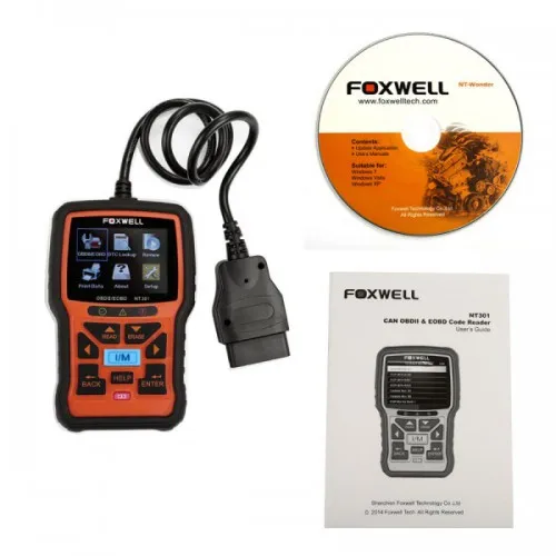 FOXWELL NT301 OBD2 сканер Профессиональный EOBD (система бортовой диагностики читатель