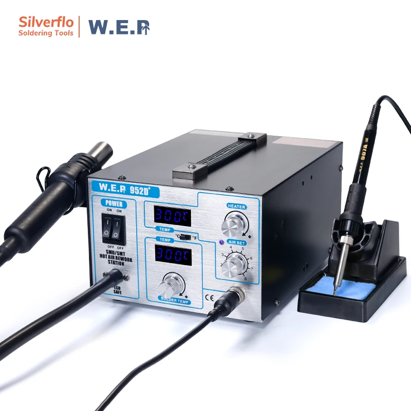 WEP 952D + диафрагменный насос пистолет горячего воздуха паяльная станция |