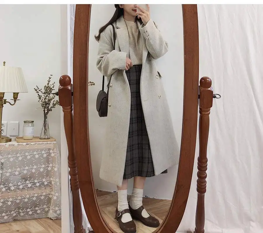 Женская винтажная клетчатая юбка с высокой талией в Корейском стиле 2019 | одежда