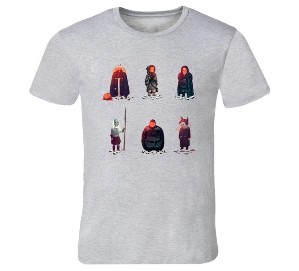Игра престолов ТВ шоу мультфильм персонажи футболка основные модели