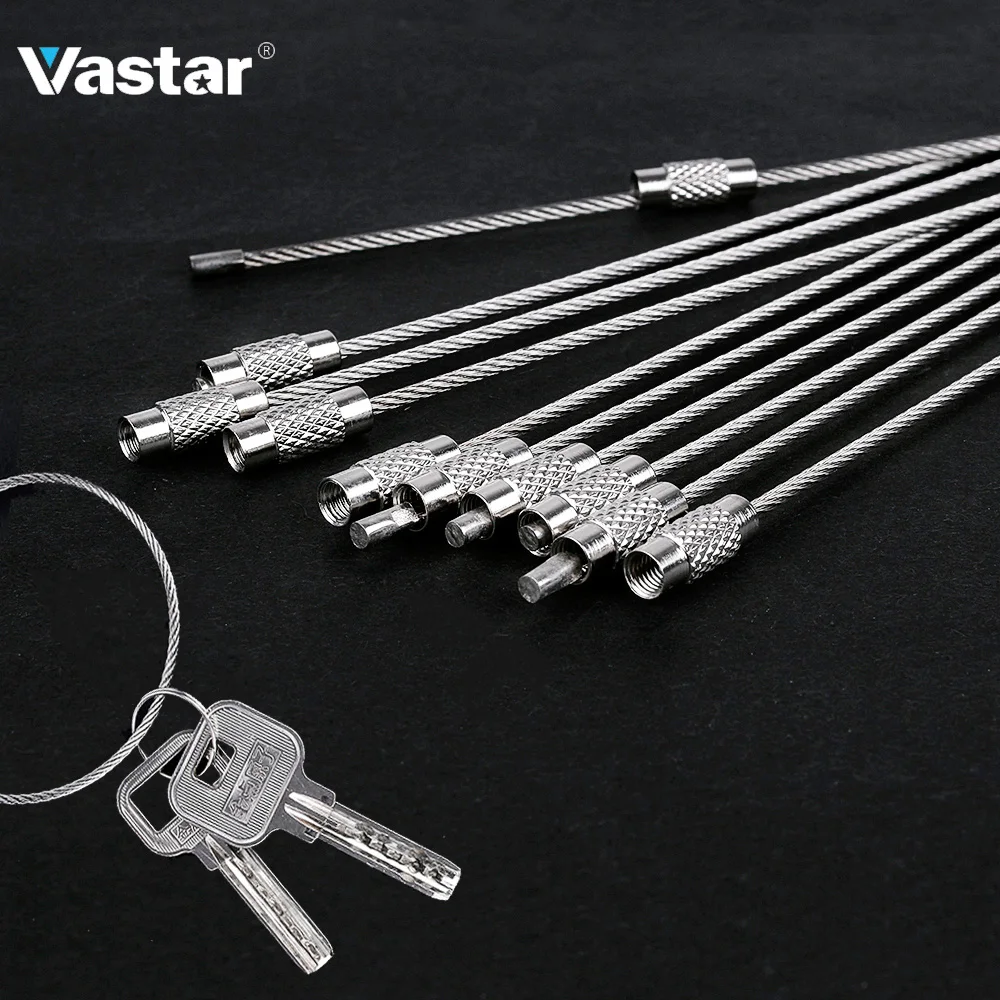 Брелок для ключей Vastar 10 шт. см 20 веревка из нержавеющей стали проволока петля