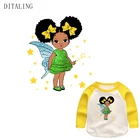 Наклейка на одежду с крыльями для девочек, термонаклейка сделай сам с утюгом, Детская моющаяся наклейка на одежду с аппликацией