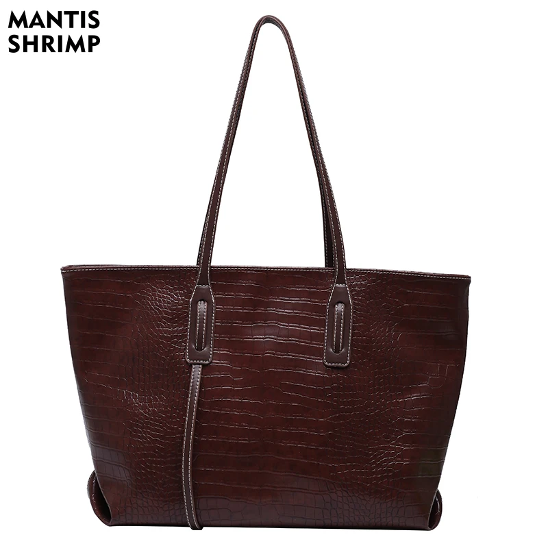 

Женские сумки, сумка на плечо для женщин из искусственной кожи, Повседневная Сумка-тоут, женская сумка из кожи аллигатора, дизайнерская сумк...