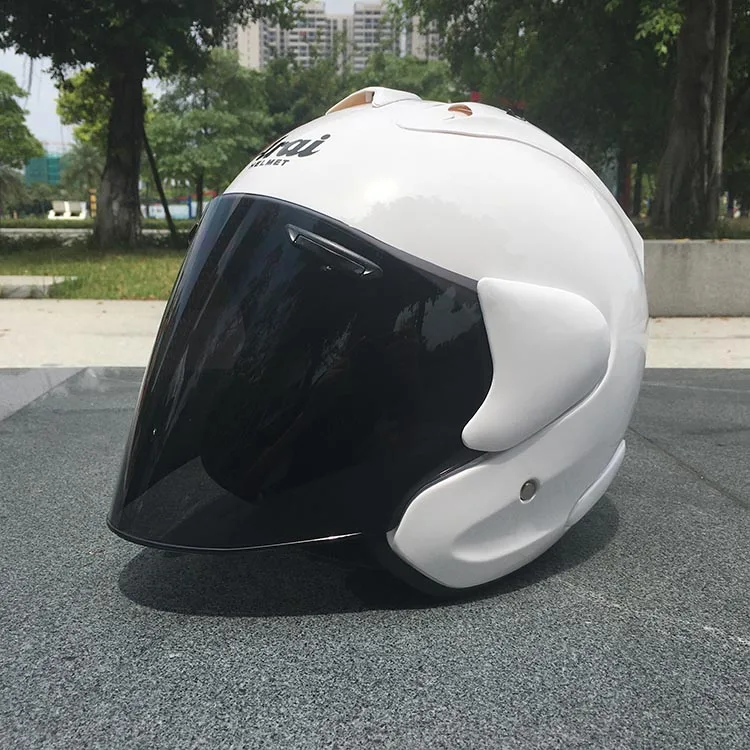 

Half Open Face Motorcycle Helmet White Riding Motocross Racing Motobike Helmet Four Seasons Riding Safety 3/4 Helmet Unisex