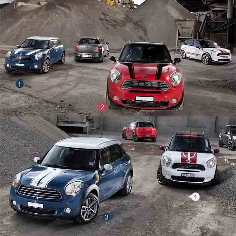 Капот полосы наклейки для автомобиля-Стайлинг для MINI Cooper S земляк Clubman Paceman R56 R60 R61 F54 F55 F56 аксессуары