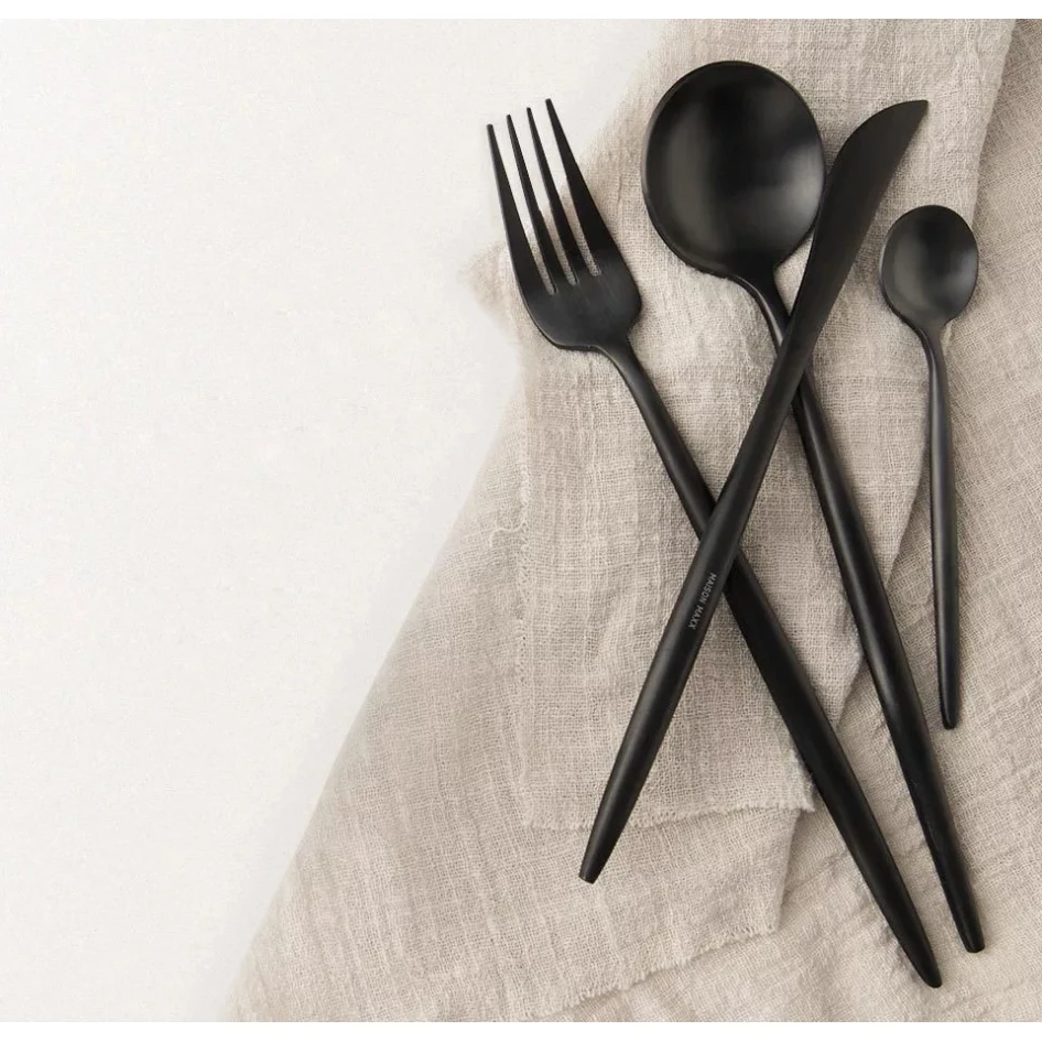 Набор столовых приборов Xiaomi Maison Maxx Stainless Steel Modern Flatware Set Black |