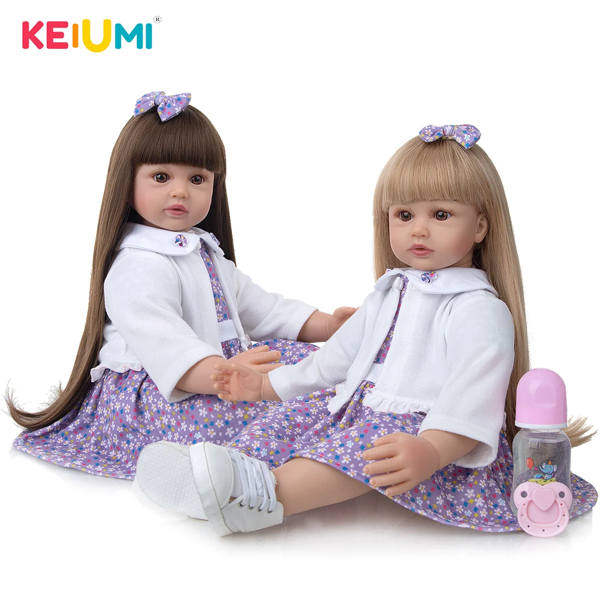 60 Cm Cloth Body Realistic Princess Girl Baby Doll For Kid Birthday Xmas Gifts