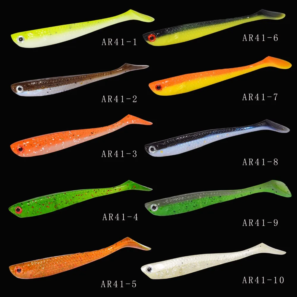 

Afishlure Soft Bait Fish 75mm 2.8g Fishing Lure T Shad Silicone Bass Swimbaits Pasca Leurre Wobblers Texas Rig