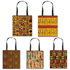 Сумка для покупок в африканском стиле для женщин, дамские традиционные сумочки с принтом и ручками для женщин, сумка-тоут на плечо для женщин
