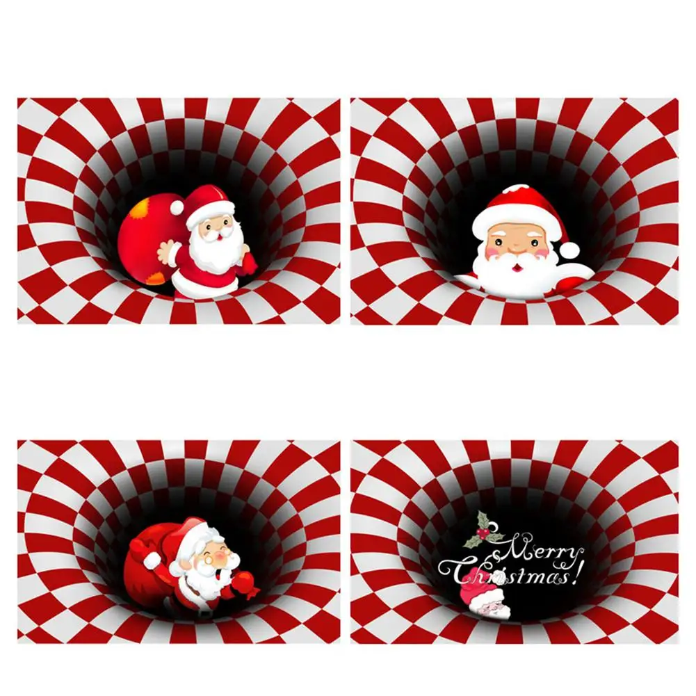 

Christmas Santa Doormat Nonslip Floor Rug Entryway Welcome Mat Home Decor