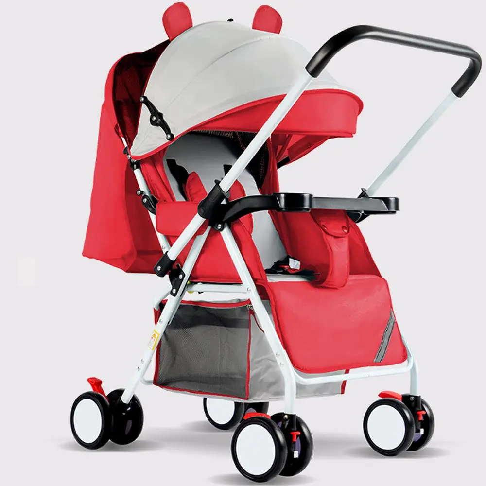 Детская коляска ультра светильник и удобный складной может сидеть лежать на