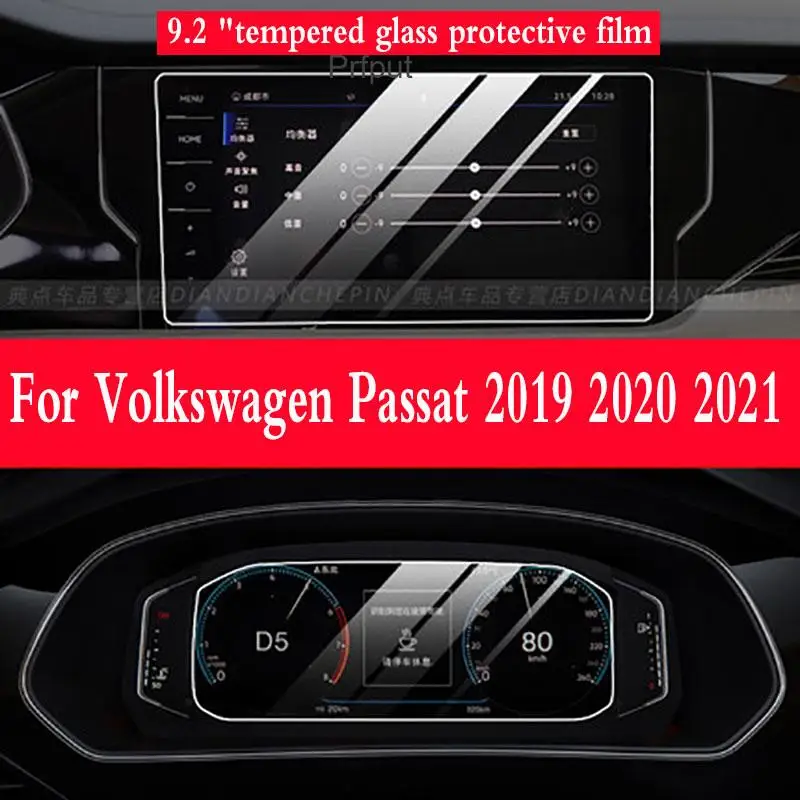 

Tempered glass protector film For Volkswagen Passat 2019 2020 2021 Car radio gps Navigation Screen Protector Auto Interior