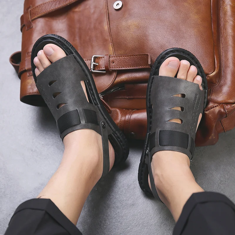 

summer verano 2020 schuhe zapato leather deportivas casual sommer homme sandles beach mannen work sandalias male de para zomer