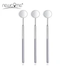 Ротовое зеркало из нержавеющей стали, стоматологическое зеркало для проверки наращивания ресниц, макияж, компактное портативное зеркало, инструменты для ресниц