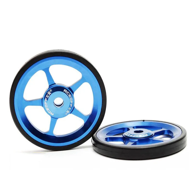 5 цветов велосипед Easywheel 1 пара алюминиевый сплав супер легкие колеса+ 2 шт. титановые болты(бесплатно) для Brompton 22 г/шт - Цвет: blue