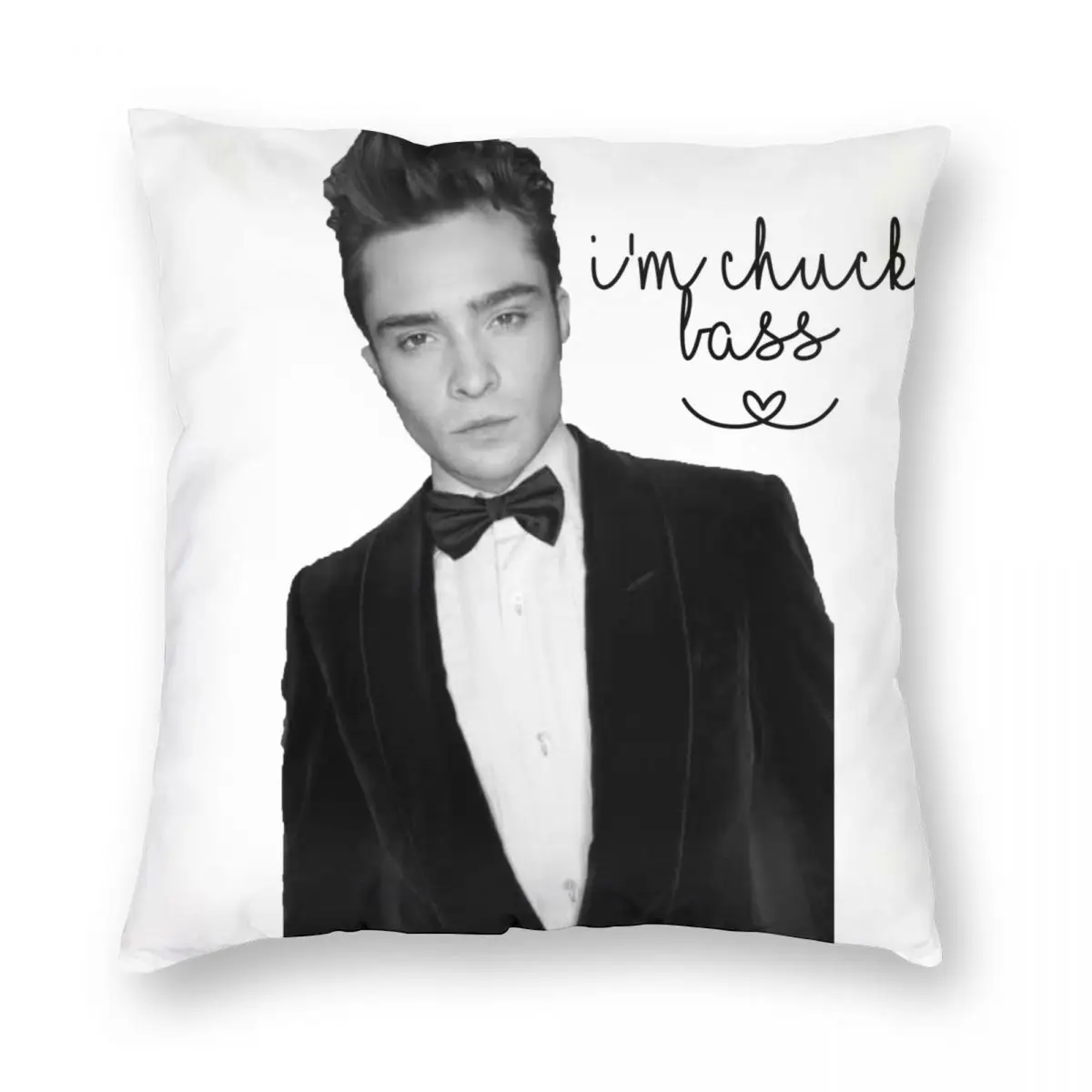 

I'm Chuck Bass Square Pillowcase Polyester Linen Velvet Printed Zip Decor Throw Pillow Case Room Cushion Cover 18"