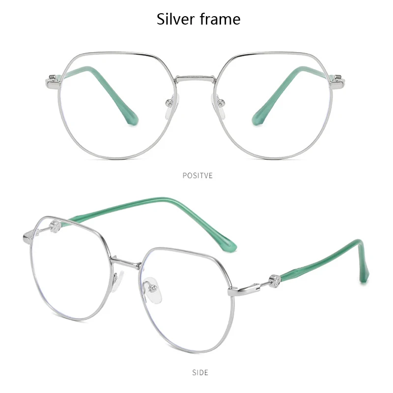 

Elbru High-quality Polygon Frame Glasses Myopia Glasses Women Men Nearsighted Eyewear Anti blue Light Glasses -1.0 to -4.0