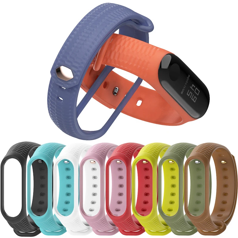 Ремешок силиконовый сменный для смарт часов Xiaomi MI Band 4 3 15 цветов|Смарт-аксессуары|