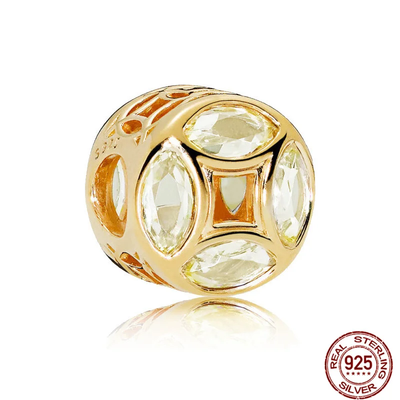 

CodeMonkey 2020 New Arrival 100% Real 925 Sterling Silver Gold Color Honeycomb Beads Fit Original 3mm Bracelet DIY Jewelry S380b