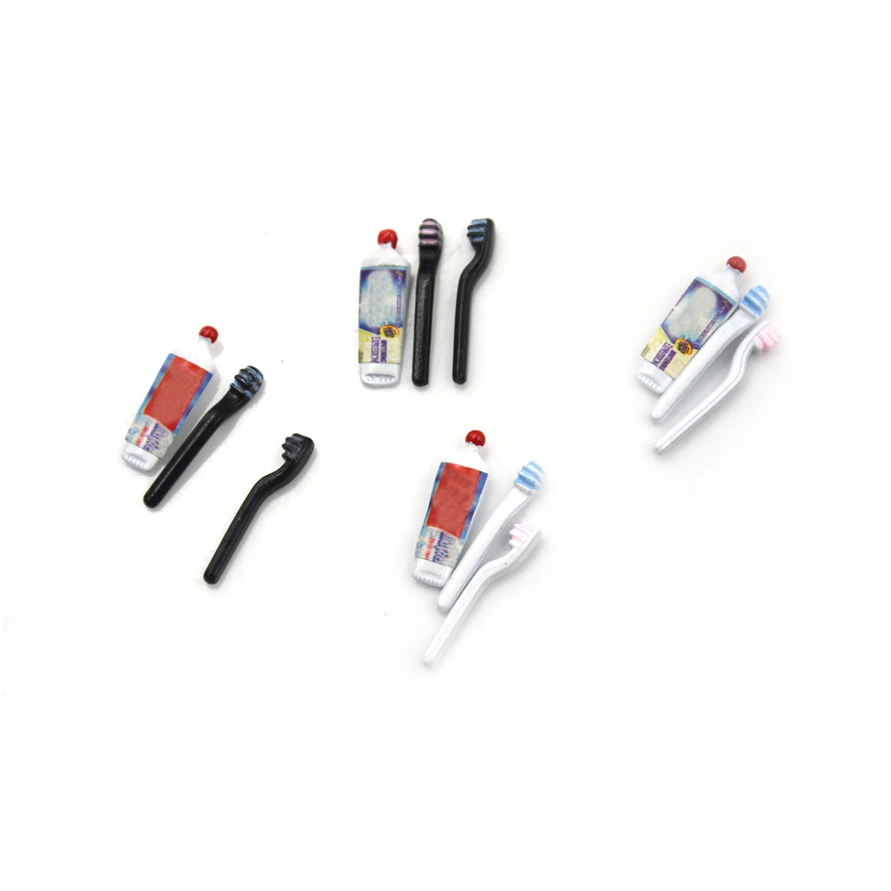 

1Set Mini Four Sets Toothbrush Tooth Cup Toothpaste Shoes For Doll Accessories Girls Gifts