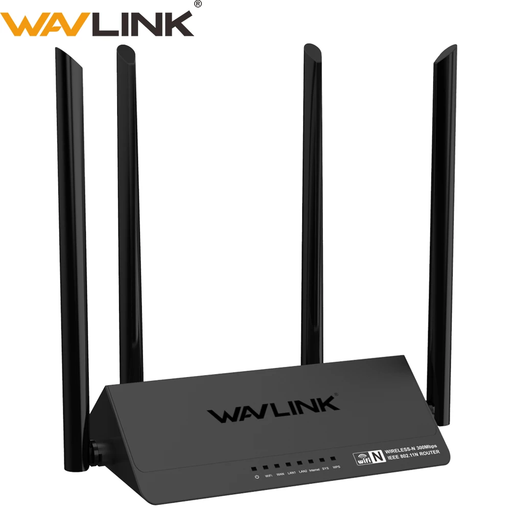 Wavlink N300 300 Мбит/с Wi-Fi маршрутизатор беспроводной умный ретранслятор точка доступа с 4 внешними антеннами WPS кнопка IP QoS скорость 2 быстрая
