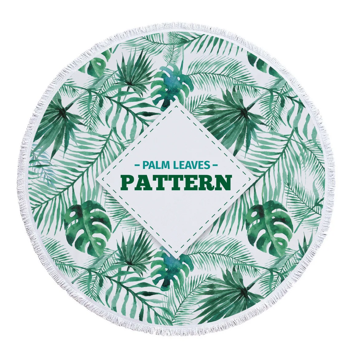 

Round Green Plant Print Beach Towel Women Robes Bath Wearable Towel Dress Womens Lady Fast Drying Spa Magical Nightwear YJ-0059