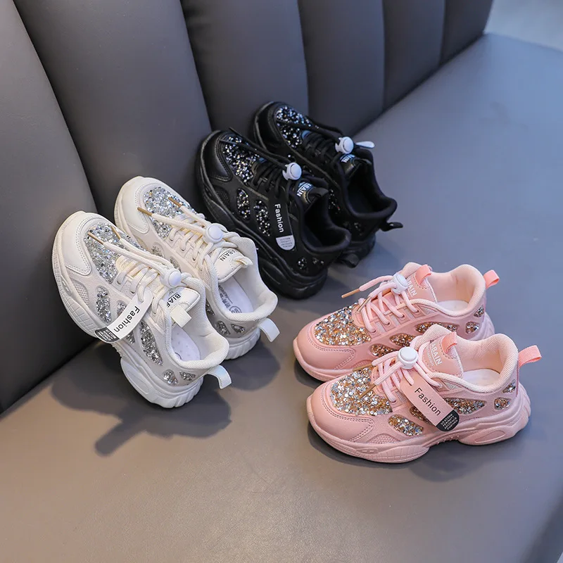 

Детские теннисные кроссовки из искусственной кожи, летняя детская теннисная обувь, сетчатая спортивная обувь для девочек, Повседневная нес...