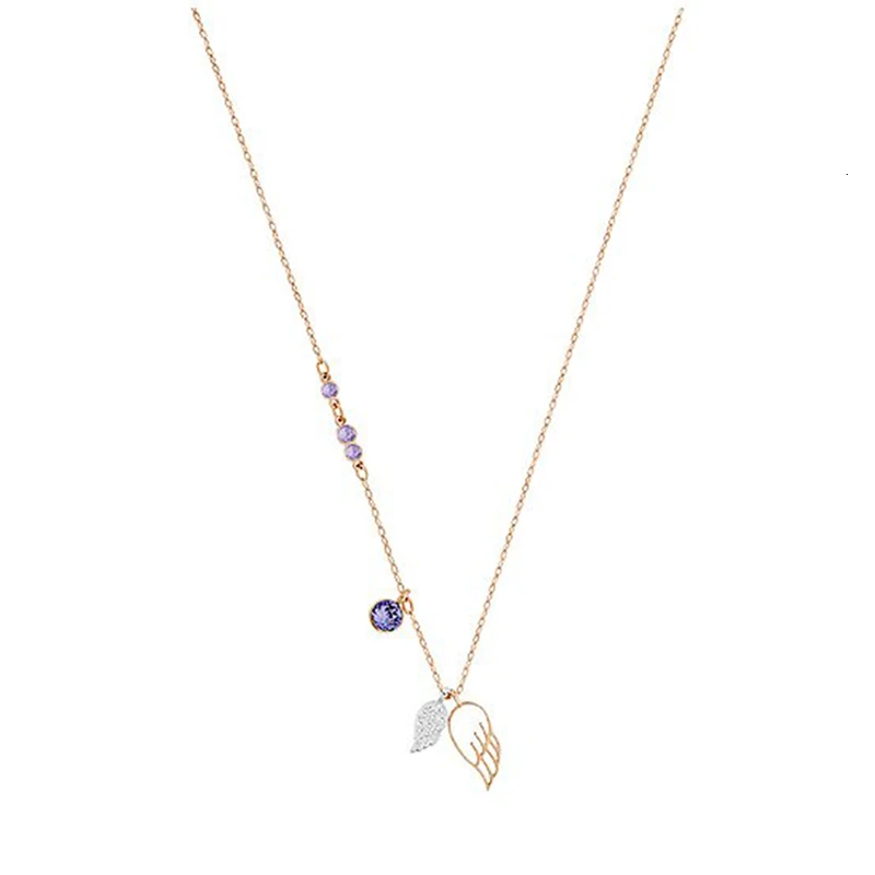 Rose Gold Мэнди Мода стерлингового серебра Высокое качество DUO Мини крест ожерелье Женские Ювелирные изделия почта - Окраска металла: Rose Gold
