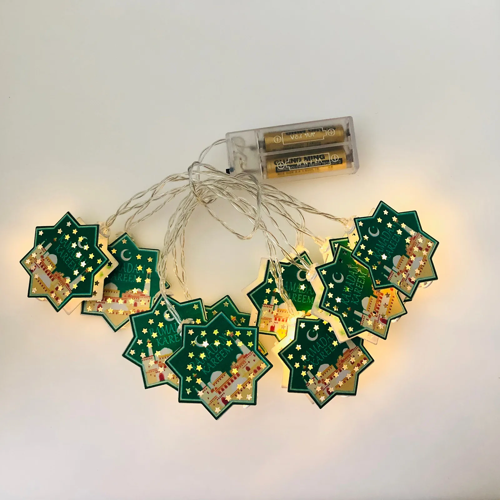 

Wedding Decoration Solar Led light Outdoor String Eid Mubarak Curtain Garden lights Decorative Holiday Lights Lantern