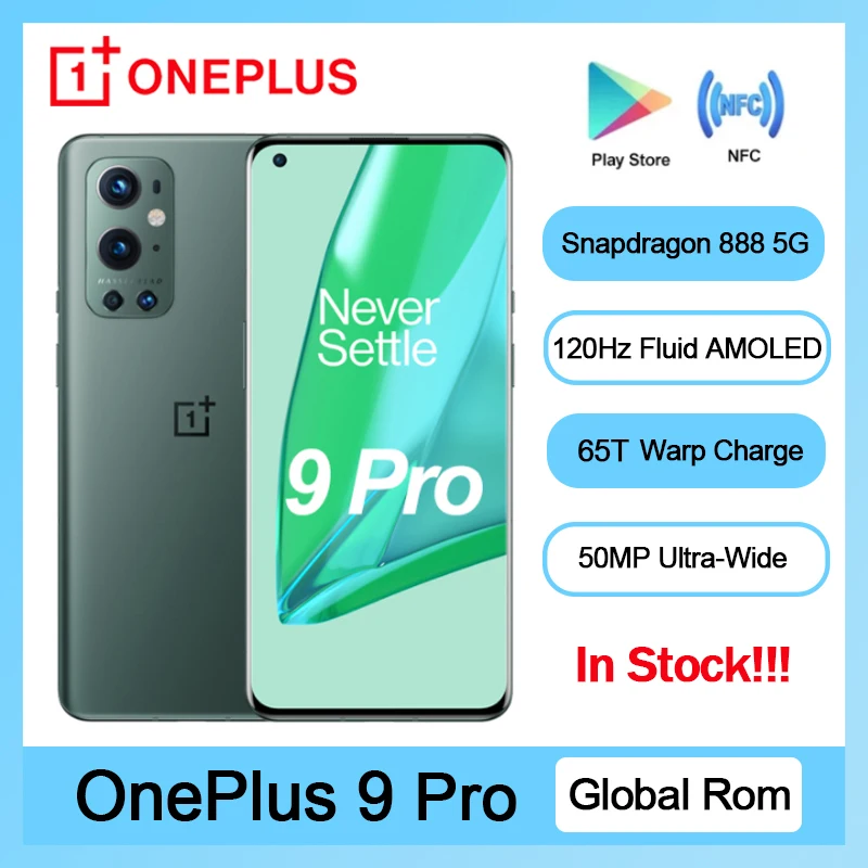 Tel&eacute;fono Inteligente OnePlus 9 Pro 5G, Rom Global, Snapdragon 888, pantalla fluida de 120Hz, 2,0 Hasselblad, 50MP, ultraancho-0