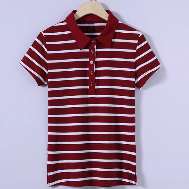 Высокое качество 2020 летние новые женские рубашки поло с коротким рукавом