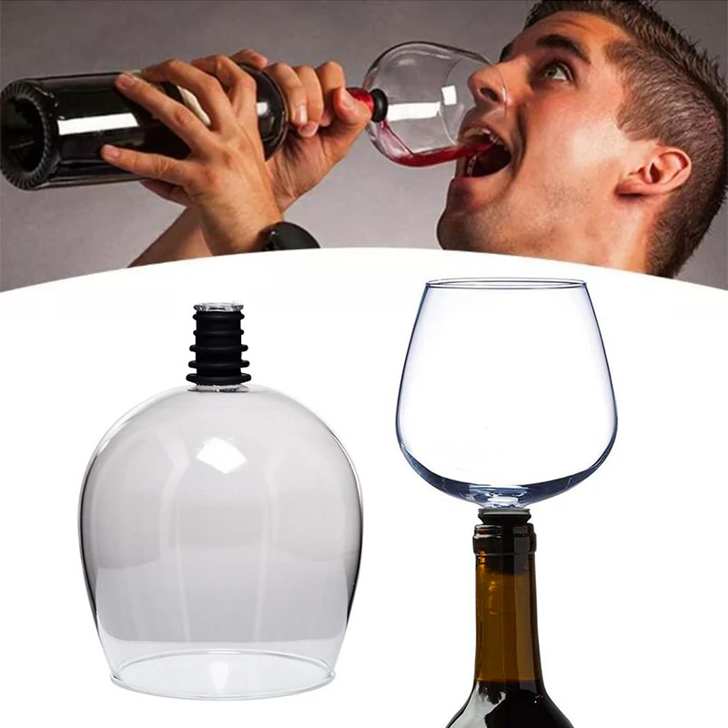 

500ML Creative Crystal Direct Drinking Red Wine Glass Of Bar Tools Wine Stopper It Turns Swig Cup Bottle Of Wine Into Glasses