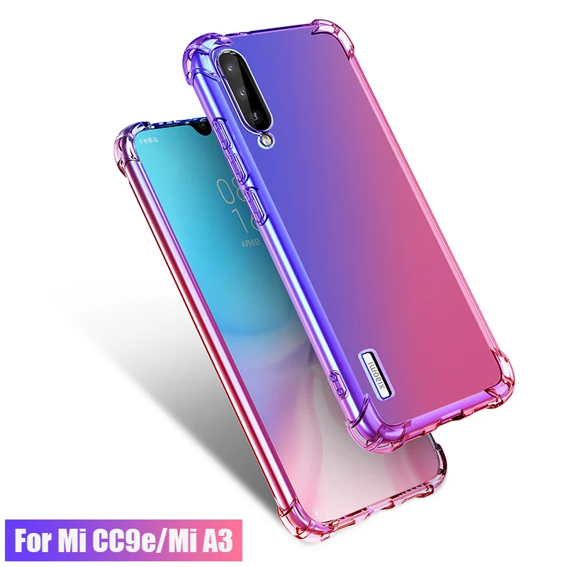 Цветной мягкий чехол с градиентом для Xiao mi Red mi Note 8T Note 8 Pro, противоударный чехол для mi Note 10 mi 9 Lite mi A3 CC9e Red mi 8 8A