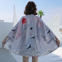5310 black grey chiffon wrap coat women cardigan kimono coat female with belt vintage beach boho kimono coat women loose thin