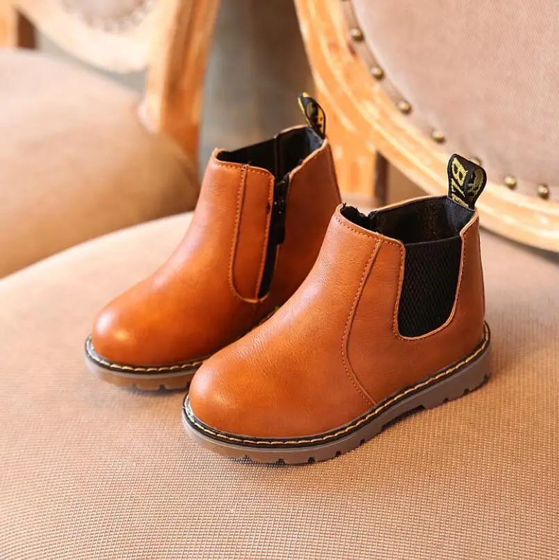 Autumn child shoes casual baby cotton boots kids non-slip keep warm martin snow boots boys girls sneakers baby sport shoes - Цвет: Yellow single
