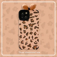 iphone 13 case imitation leather protect camera shockproof leopard print for iphone 12 pro max 11 xsmax xs xr 8plus soft case