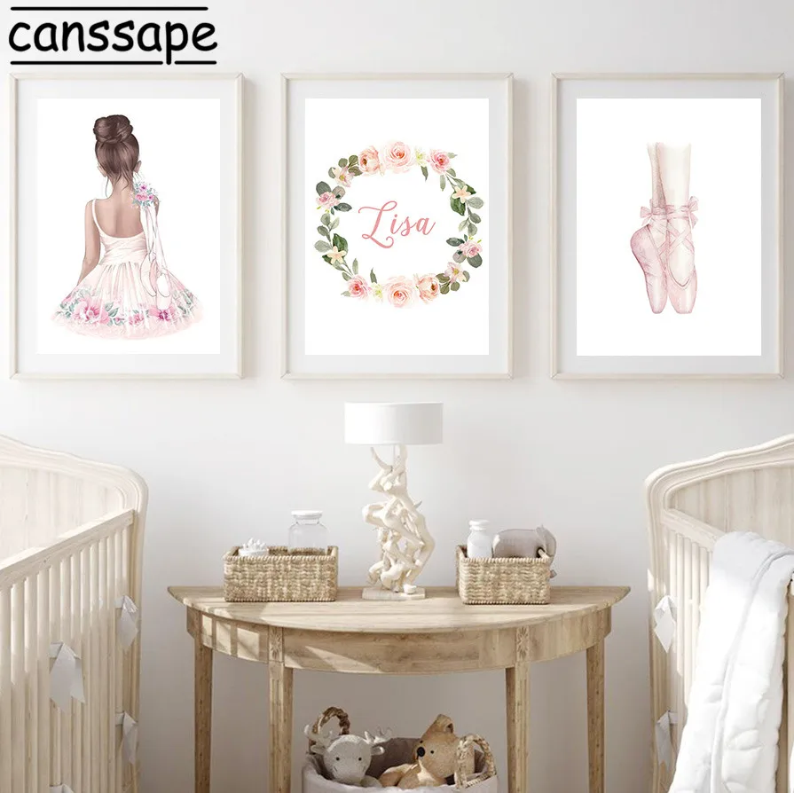 Постер с именем на заказ Картина холсте изображением балерины солнечного света