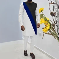 african men dashiki suit long shirts and trousers 2 piece set kaftan tracksuit blouse tribal outwear plus size clothing a2116057